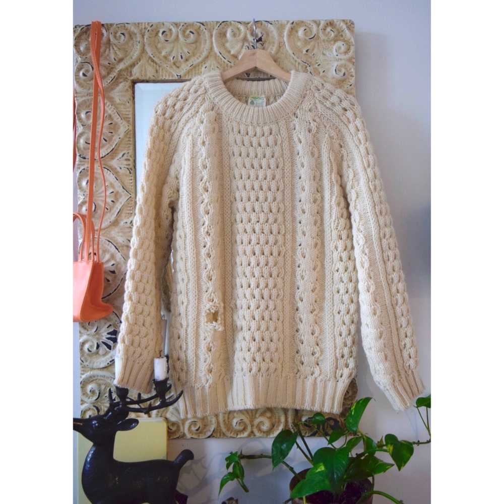 Vintage Irish Wool Fisherman’s Sweater